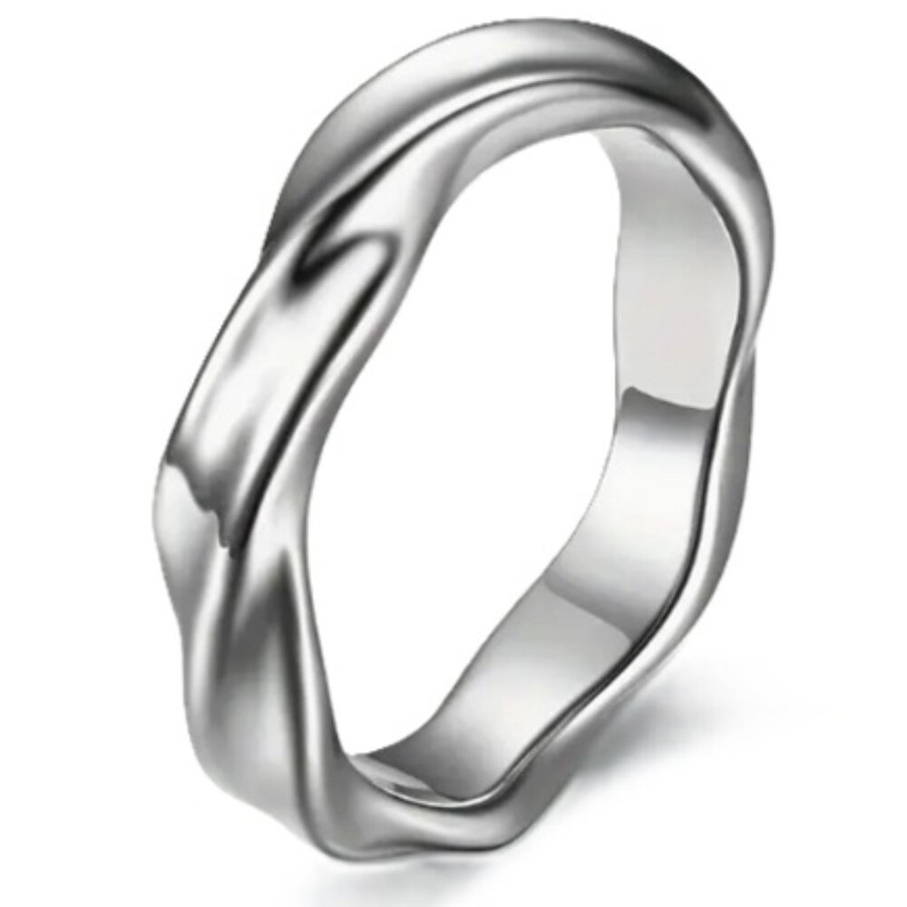 4 mm - Titanium Infinity Mobius Twist Ring - Versatile Fashion Band - Unisex
